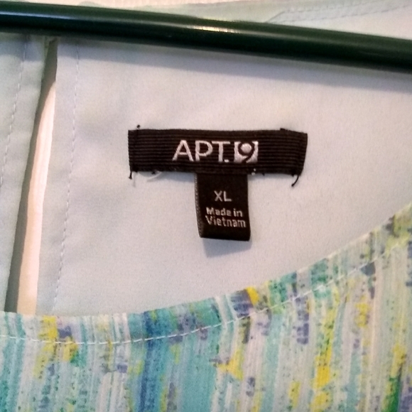 Women's sheer tank top blouse two layers. Turquoise, light blue, white, green - Picture 4 of 4